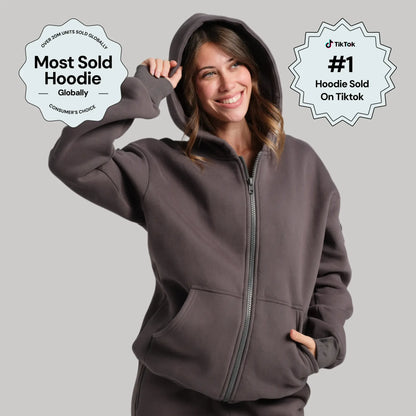 Travel Essentials Zip Up Hoodie | Sweatshirt With Zip Pockets For Travel