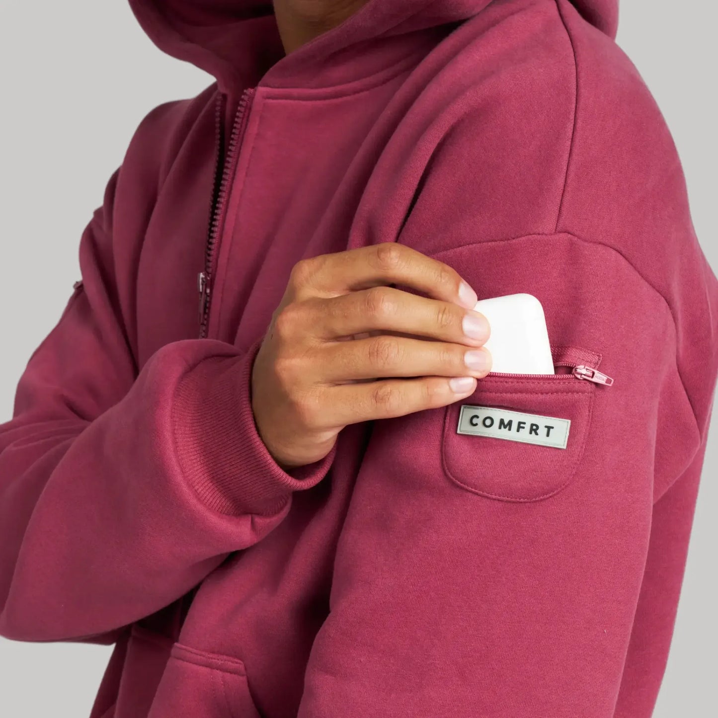 Travel Essentials Zip Up Hoodie | Sweatshirt With Zip Pockets For Travel