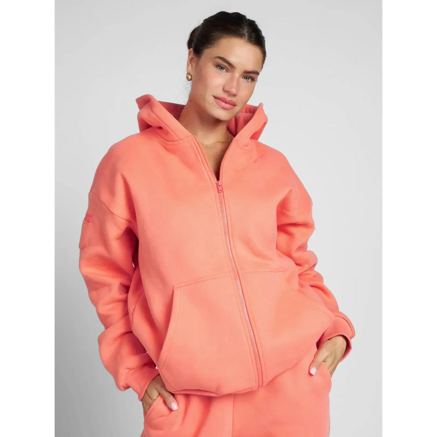 Travel Essentials Zip Up Hoodie | Sweatshirt With Zip Pockets For Travel