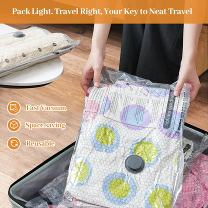 Cordless Travel Vacuum Bag Set Vacuum Bags for Travel with Rechargeable air Pump, 15 Pack Carry-on Size Compression Packing Bags for Luggage and Suitcase memorial day deals