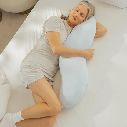 Pillow - Full Body Ergonomic Support Pillow for Back, Belly, Hips & Legs, Cooling Side Sleeper Pillow for Pregnancy, Maternity & Body Pain Relief