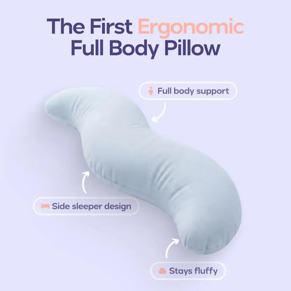 Pillow - Full Body Ergonomic Support Pillow for Back, Belly, Hips & Legs, Cooling Side Sleeper Pillow for Pregnancy, Maternity & Body Pain Relief