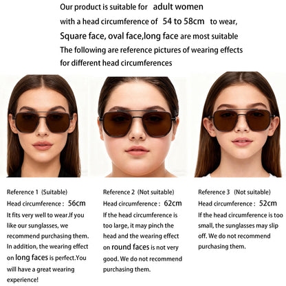 Fashion Geometric Double-Beam Sunglasses