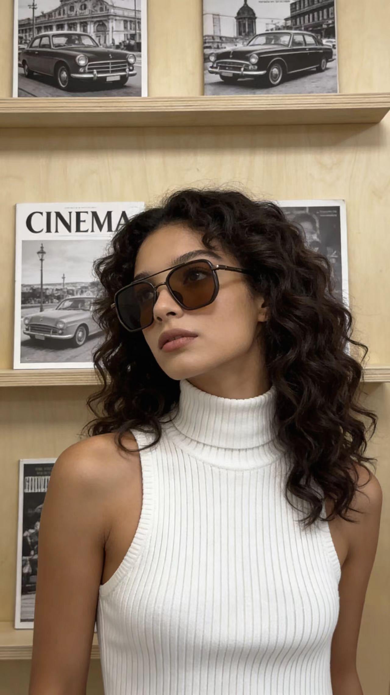 Fashion Geometric Double-Beam Sunglasses