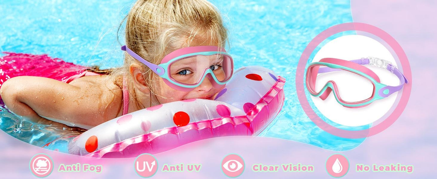 Kids Swim Goggles for 3-15