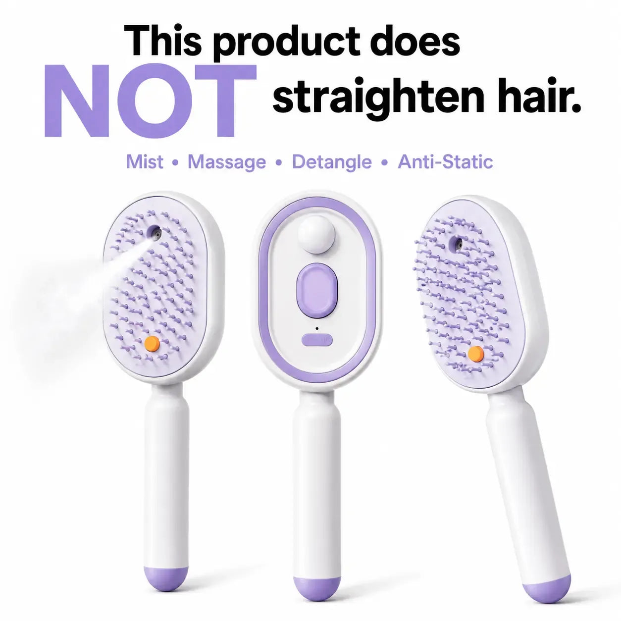 【Not straightened】Electric Spray Air Cushion Massage Comb