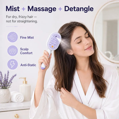 【Not straightened】Electric Spray Air Cushion Massage Comb