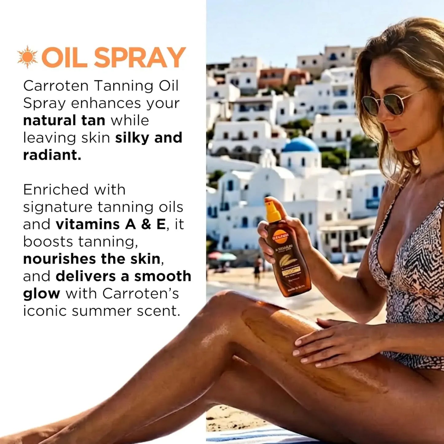Carroten Intensive Tanning Spray Oil | Tanning Accelerator | Enriched with Vitamin E