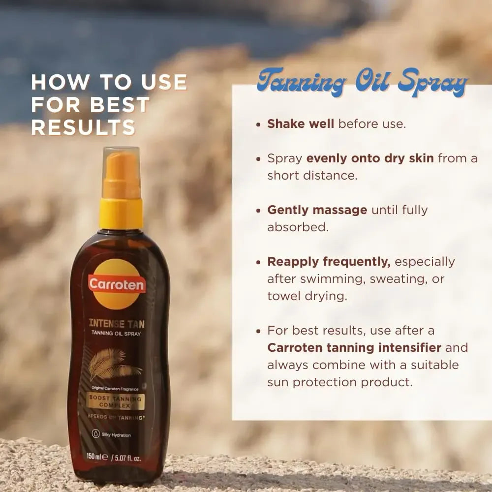 Carroten Intensive Tanning Spray Oil | Tanning Accelerator | Enriched with Vitamin E