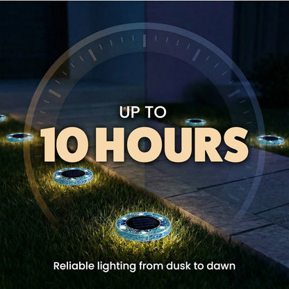 [Solar] Stained Glass Mosaic Disk Lights, Automatic, Wireless, Waterproof, Outdoor Decorative Pathway LED Garden Lights