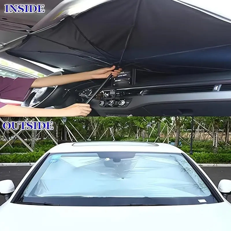 Portable car sunshade, windshield sunshade, foldable windshield sunshade, car exterior accessories, daily car windshield cooling umbrella