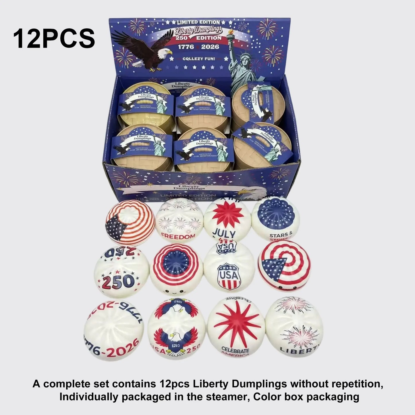 12pcs Independence Day Liberty Dumpling