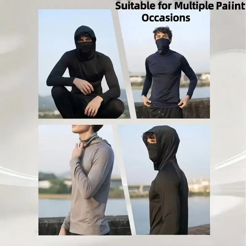 6-Piece Men's Casual Hoodie Pullovers Blue Black Light Gray Slim Fit Long Sleeve Lightweight UPF Sun Protection Soft Breathable Timeless Classic Versatile Machine Washable Comfort Multi-Occasion Wear Menswear Set Stylish Tops