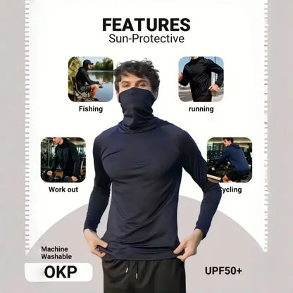 6-Piece Men's Casual Hoodie Pullovers Blue Black Light Gray Slim Fit Long Sleeve Lightweight UPF Sun Protection Soft Breathable Timeless Classic Versatile Machine Washable Comfort Multi-Occasion Wear Menswear Set Stylish Tops