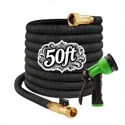 50/100FT 4X Stronger Deluxe Heavy Duty Expandable Flexible Garden Water Hose for Gardening & Outdoor Use Strong Construction Versatile