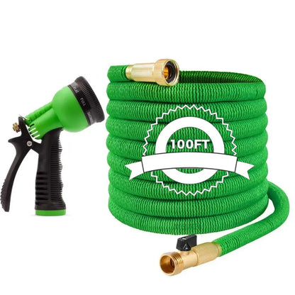50/100FT 4X Stronger Deluxe Heavy Duty Expandable Flexible Garden Water Hose for Gardening & Outdoor Use Strong Construction Versatile