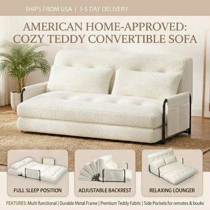 Adjustable Floor Sofa Couch with Adjustable Backrest, Multi-Functional Bean Bag Bed with  2 Pillows