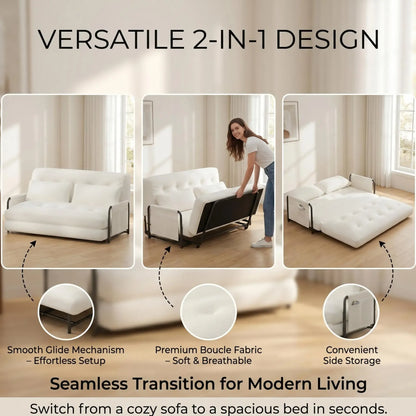 Adjustable Floor Sofa Couch with Adjustable Backrest, Multi-Functional Bean Bag Bed with  2 Pillows