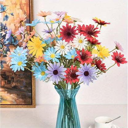 1/3/5Pcs 50cm Daisy Flower 5Heads Plastic Artificial Flowers Fake Bouquet Home Wedding Brides Decor DIY Garden Room Table Decor
