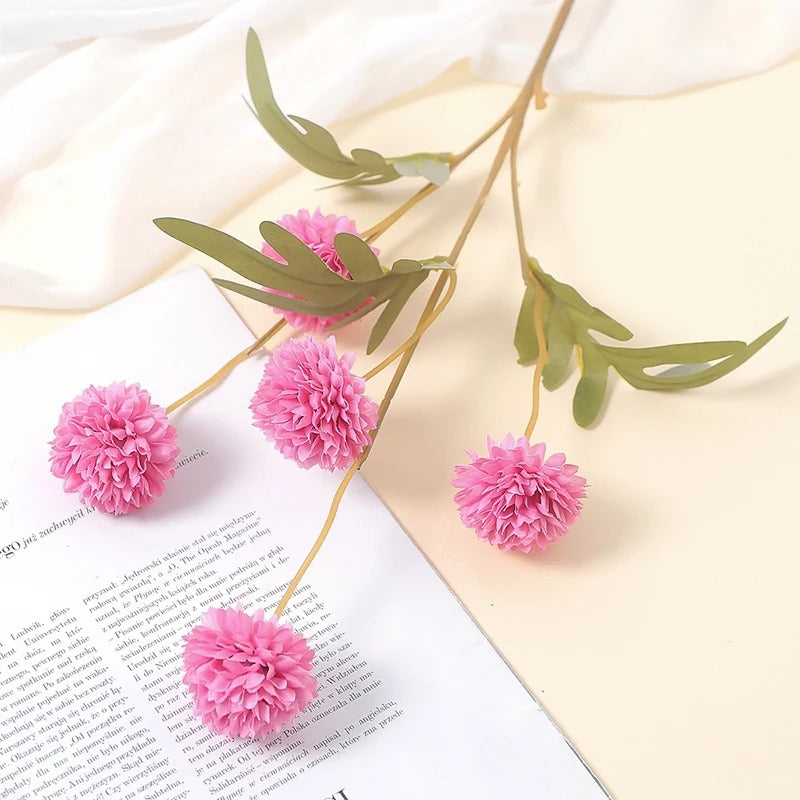 51cm Dandelion Artificial Flowers Wedding Decor 5 Head Fake Flowers Small Thorn Ball DIY Home Decor Bouquet Valentine's Day Gift