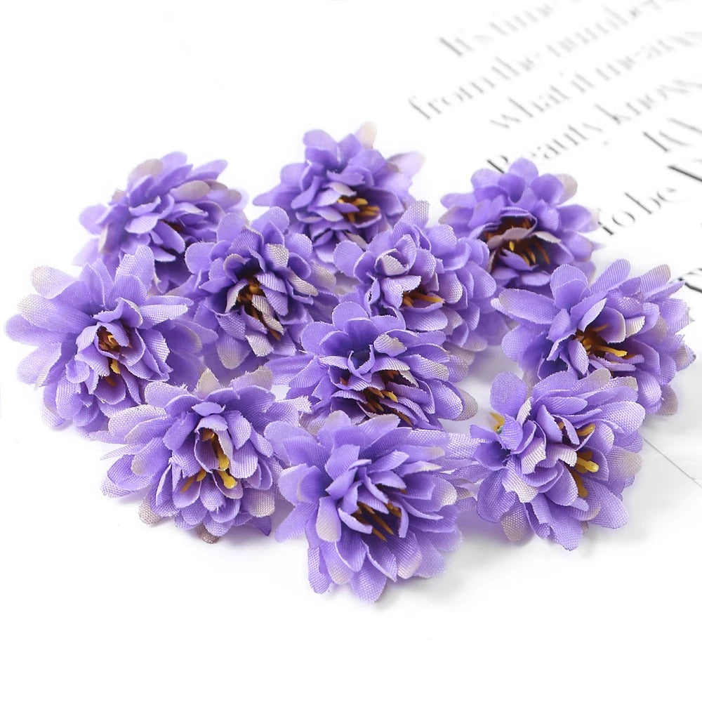 10/20/50Pcs Mini Artificial Rose Silk Flower Heads Simulated Flower Home Room Decoration Wedding Decoration DIY Wreath Accessory