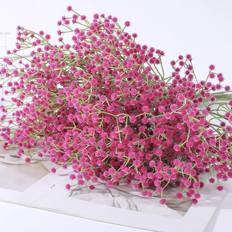 1Branch 90Heads Artificial Full Sky Stars Flowers Bouquet Multiple Colors Partys Brides Wedding Home Decorative Fake Plant