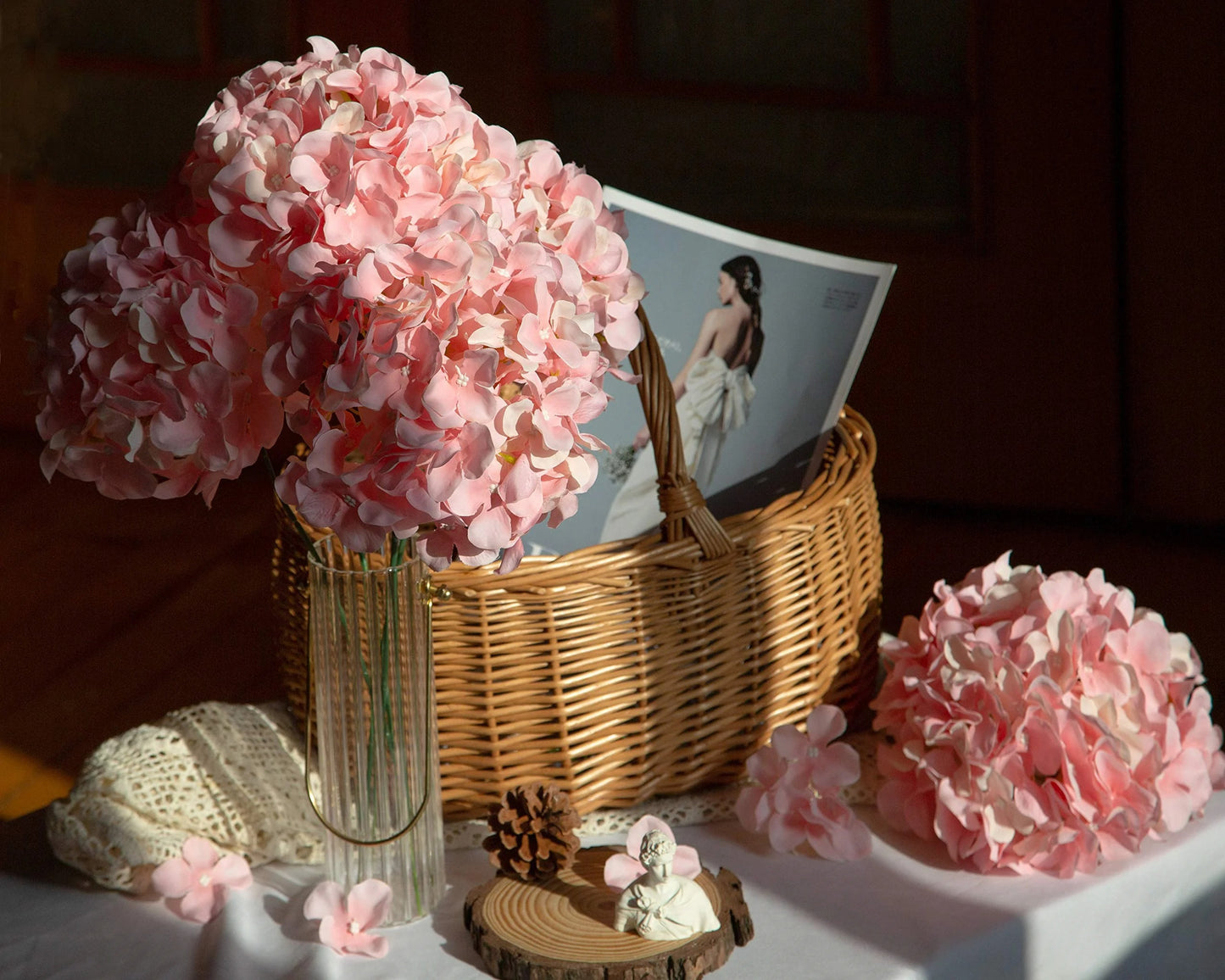 Wedding Centerpiece Floral Home Table Decoration Fake Hydrangea Branches Bridal Bouquet Flower Arrangement Artificial Flowers