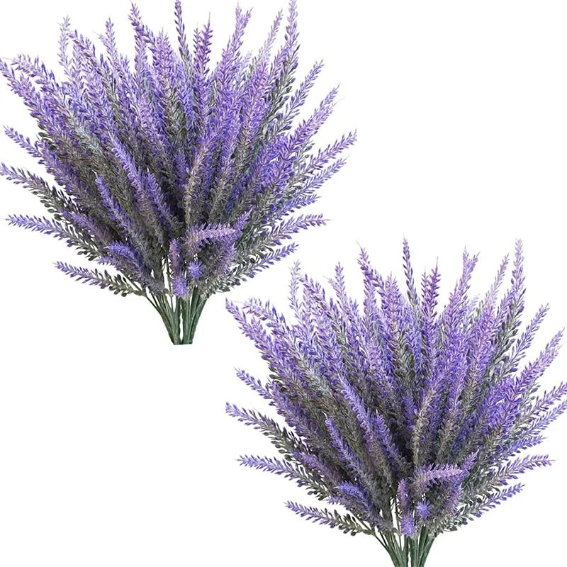 35cm Purple Plastic Artificial Lavender Fake Plant for Wedding Home Room Garden Decorations Bridal Bouquet Photography Props