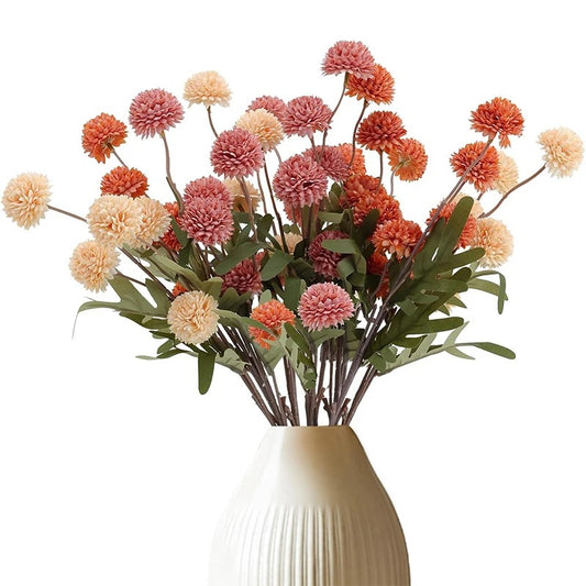 51cm Dandelion Artificial Flowers Wedding Decor 5 Head Fake Flowers Small Thorn Ball DIY Home Decor Bouquet Valentine's Day Gift