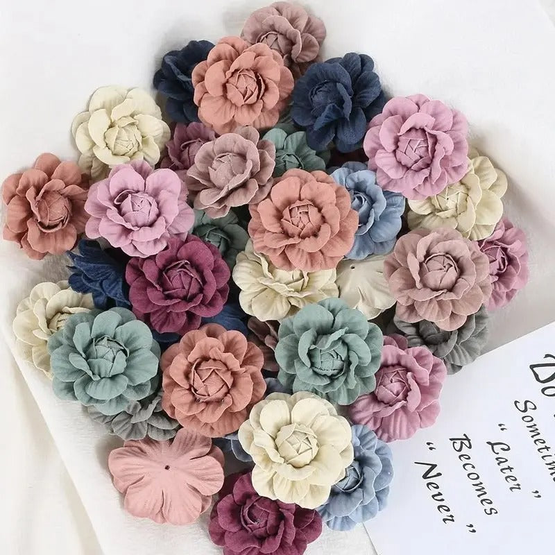 5/10Pcs Artificial Eco-friendly Flower Home Living Room Party Decor Wedding Garland Decorations DIY Hair Corsage Accessories