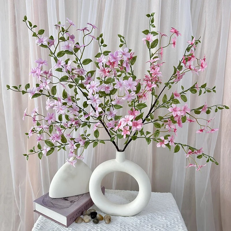 38IN Orange Jasmine Artificial Flowers for Home Decor Table Centerpiece and Office Desk Decoration
