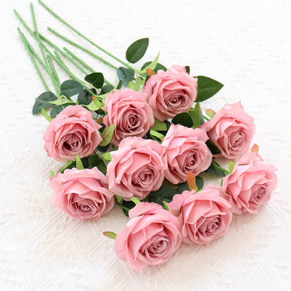 1/10pcs Artificial Flowers Handmade rose simulation flowers with branches store wedding