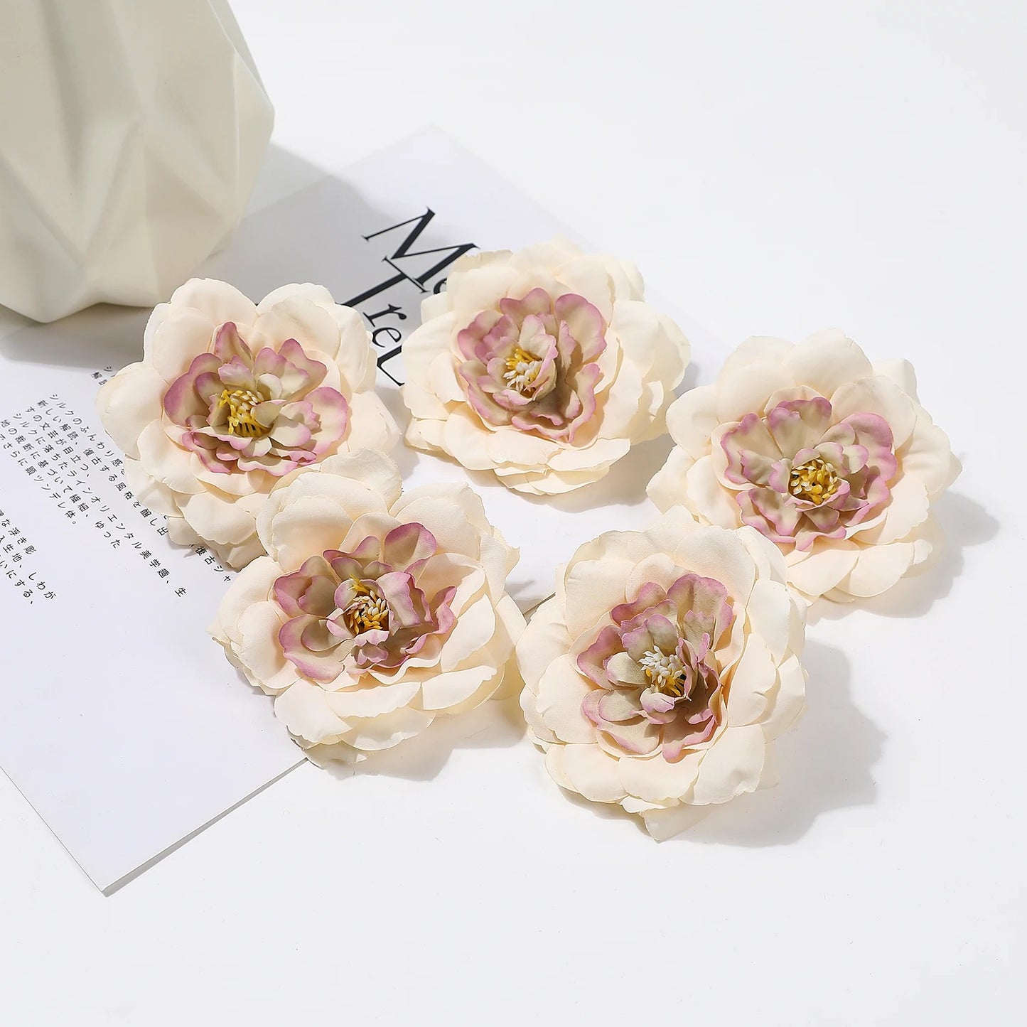 2/5/10Pcs 9cm Artificial Silk Carnation Flower Heads Wedding Home Decoration DIY Bride Holding flowers Accessories Fake Flowers