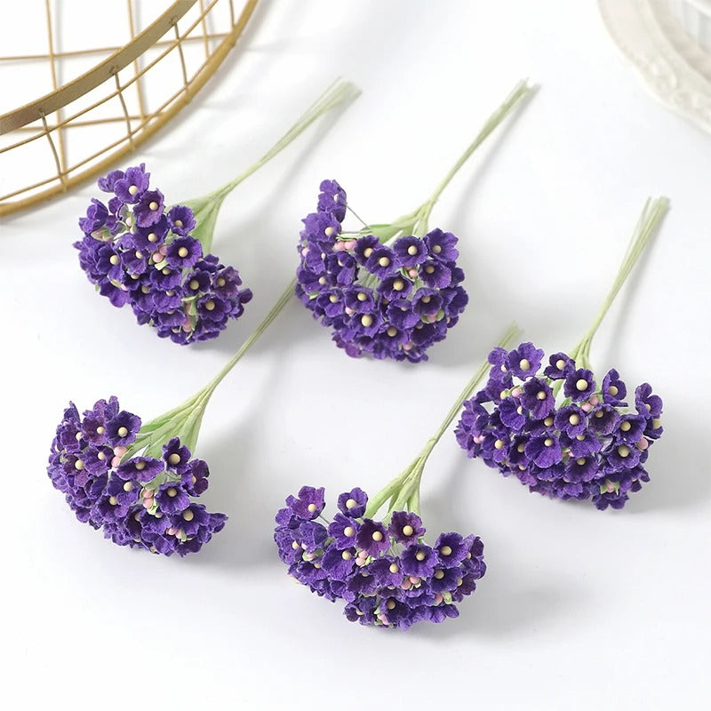 1/3/5Pcs 11cm Artificial Flower Silk Babysbreath Outdoor Garden arch Bonsai Wedding Valentine Home Decor Festival Diy Gifts
