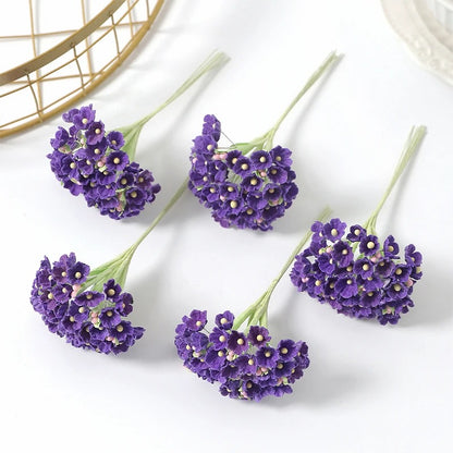 1/3/5Pcs 11cm Artificial Flower Silk Babysbreath Outdoor Garden arch Bonsai Wedding Valentine Home Decor Festival Diy Gifts
