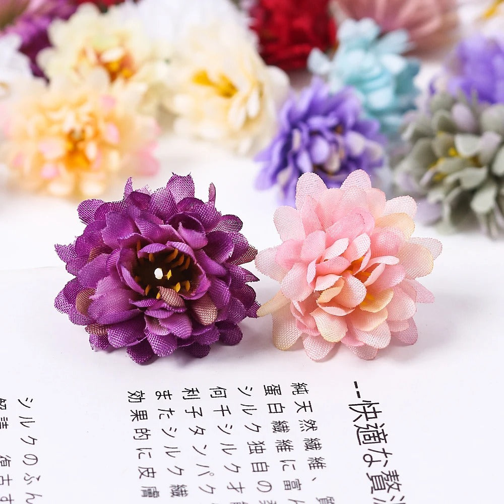 10/20/50Pcs Mini Artificial Rose Silk Flower Heads Simulated Flower Home Room Decoration Wedding Decoration DIY Wreath Accessory