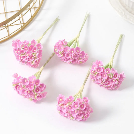 1/3/5Pcs 11cm Artificial Flower Silk Babysbreath Outdoor Garden arch Bonsai Wedding Valentine Home Decor Festival Diy Gifts