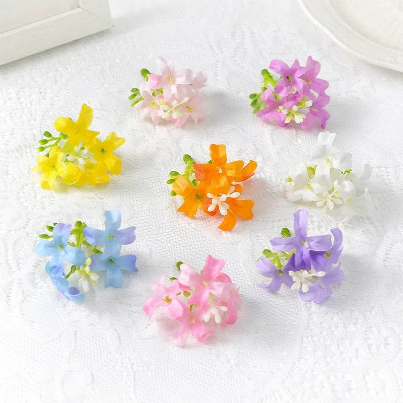 10/20/50Pcs 4cm Silk Artificial Bellflower Flower Head for Home Wedding Decorations DIY Gift Box Garland Wreath Accessories