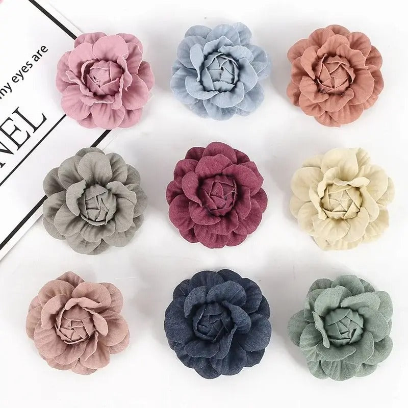 5/10Pcs Artificial Eco-friendly Flower Home Living Room Party Decor Wedding Garland Decorations DIY Hair Corsage Accessories