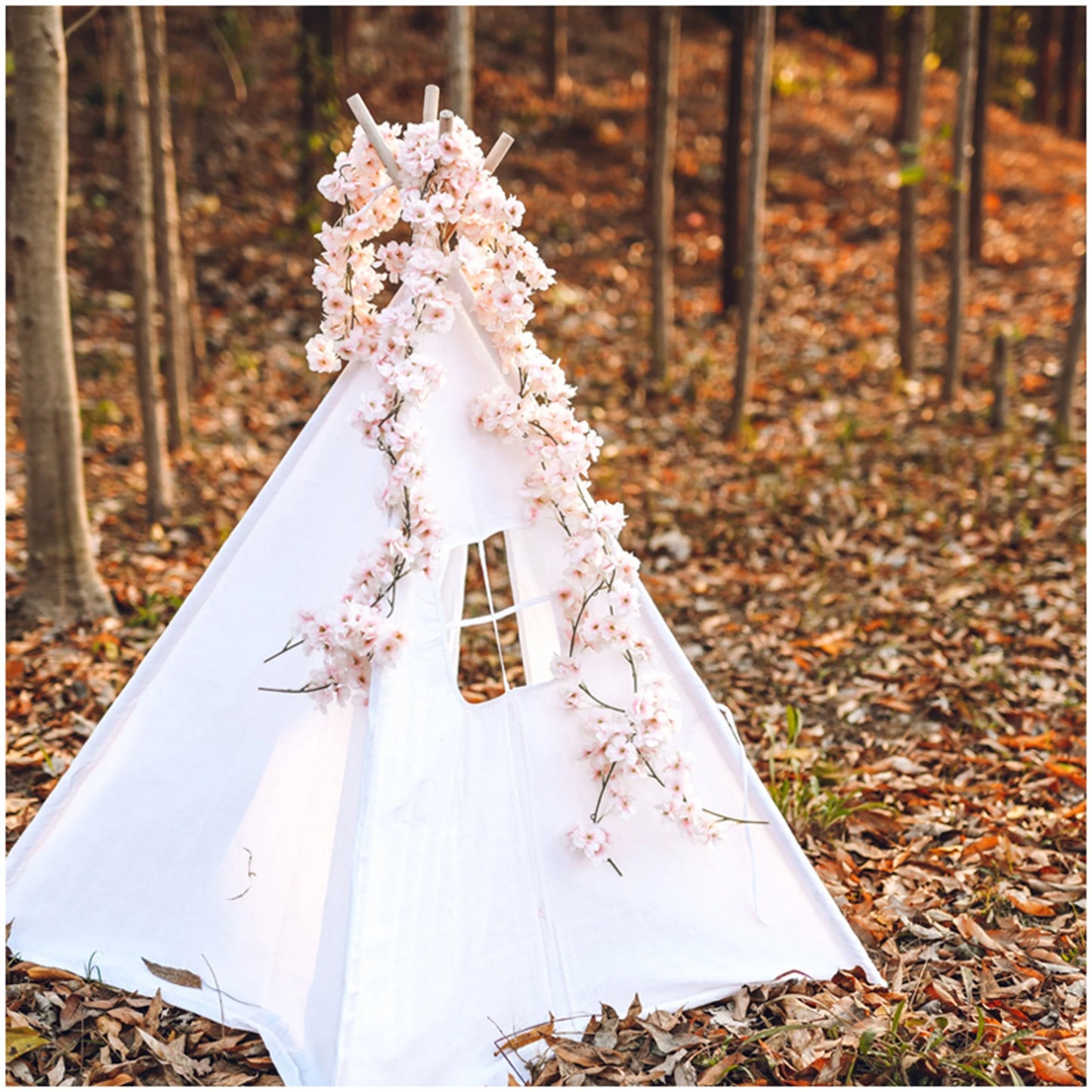 5.9ft Cherry Blossom Artificial Flowers Vine Fake Flower Rattan Wreaths Decoration for Home Garden Wedding Decor Flowers Garland