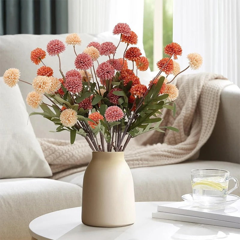 51cm Dandelion Artificial Flowers Wedding Decor 5 Head Fake Flowers Small Thorn Ball DIY Home Decor Bouquet Valentine's Day Gift