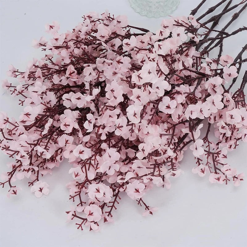 50CM Artificial Cherry Blossoms Flower Fake Silk Plant Decoration Wedding Party Decoration Bouquet Real Touch DIY Home Garden