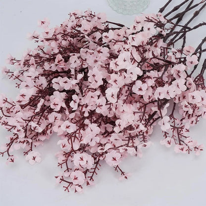 50CM Artificial Cherry Blossoms Flower Fake Silk Plant Decoration Wedding Party Decoration Bouquet Real Touch DIY Home Garden