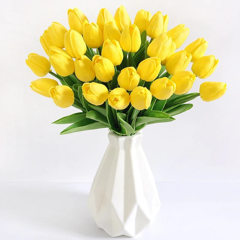Artificial Tulip Flowers Plants For Interiors Outdoor Garden Soft Material Party Accessories Gifts For Female Festival Ornaments
