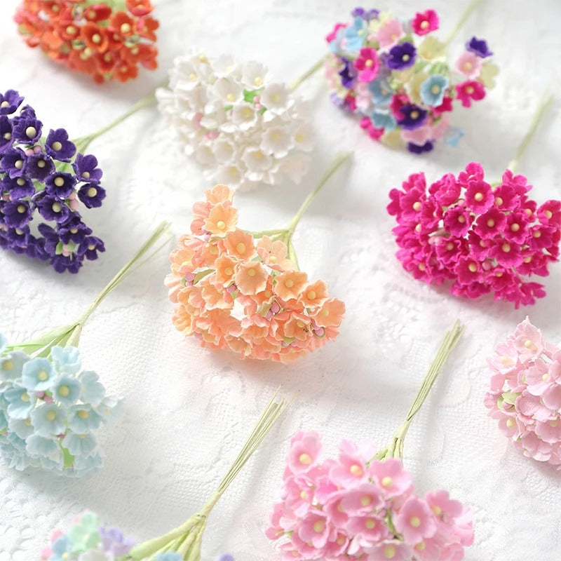 1/3/5Pcs 11cm Artificial Flower Silk Babysbreath Outdoor Garden arch Bonsai Wedding Valentine Home Decor Festival Diy Gifts