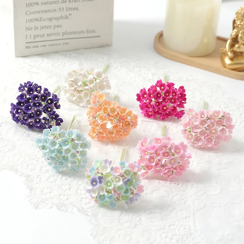 1/3/5Pcs 11cm Artificial Flower Silk Babysbreath Outdoor Garden arch Bonsai Wedding Valentine Home Decor Festival Diy Gifts