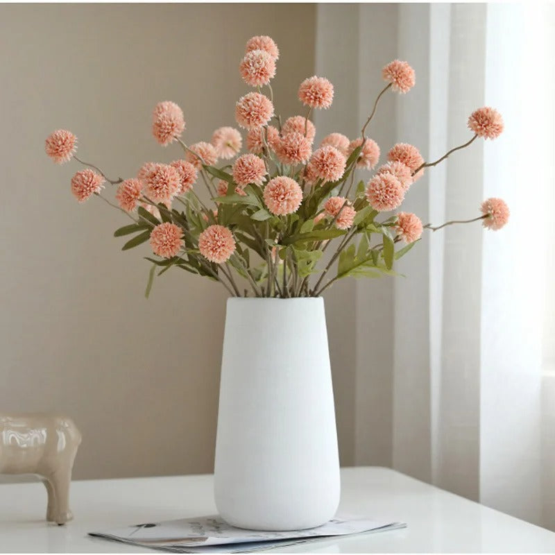 5 Heads Artificial Flower Bouquet Silk Dandelion Flower Ball Fake Flowers Home Garden Wedding Decors DIY Craft Wreath Christmas