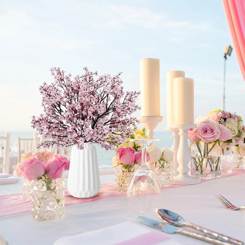 50CM Artificial Cherry Blossoms Flower Fake Silk Plant Decoration Wedding Party Decoration Bouquet Real Touch DIY Home Garden