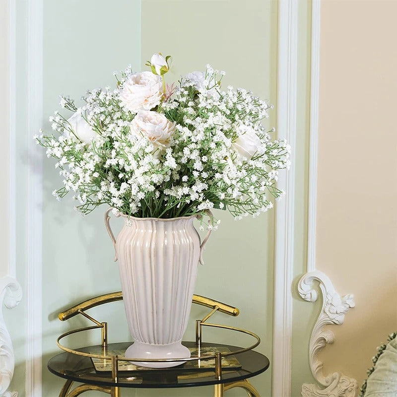 108Heads 63cm Babies Breath Artificial Flowers Plastic Gypsophila DIY Floral Bouquets For Handmade Wedding Party Home Decoration