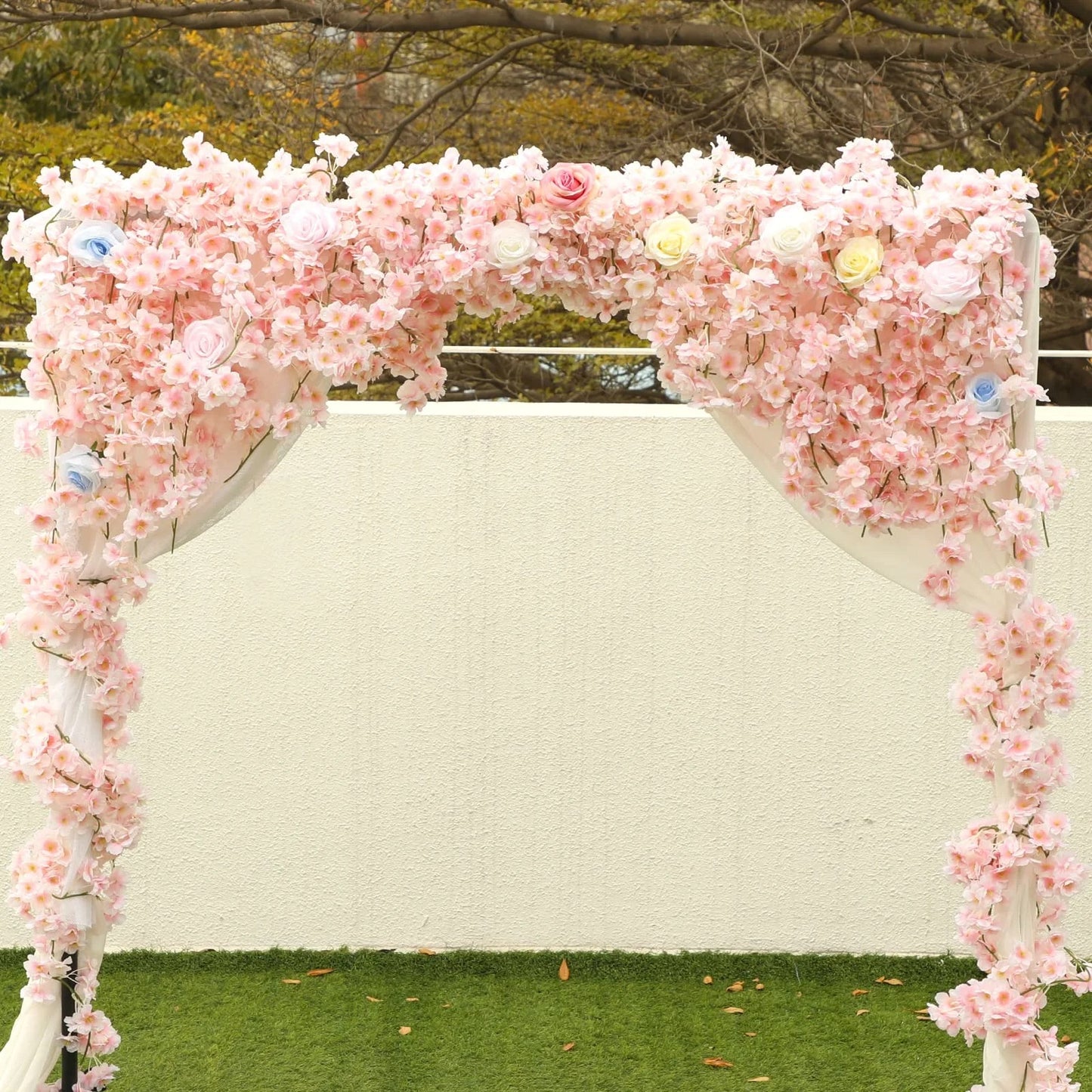 5.9ft Cherry Blossom Artificial Flowers Vine Fake Flower Rattan Wreaths Decoration for Home Garden Wedding Decor Flowers Garland